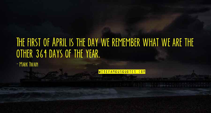 Lt Richard Winters Quotes By Mark Twain: The first of April is the day we