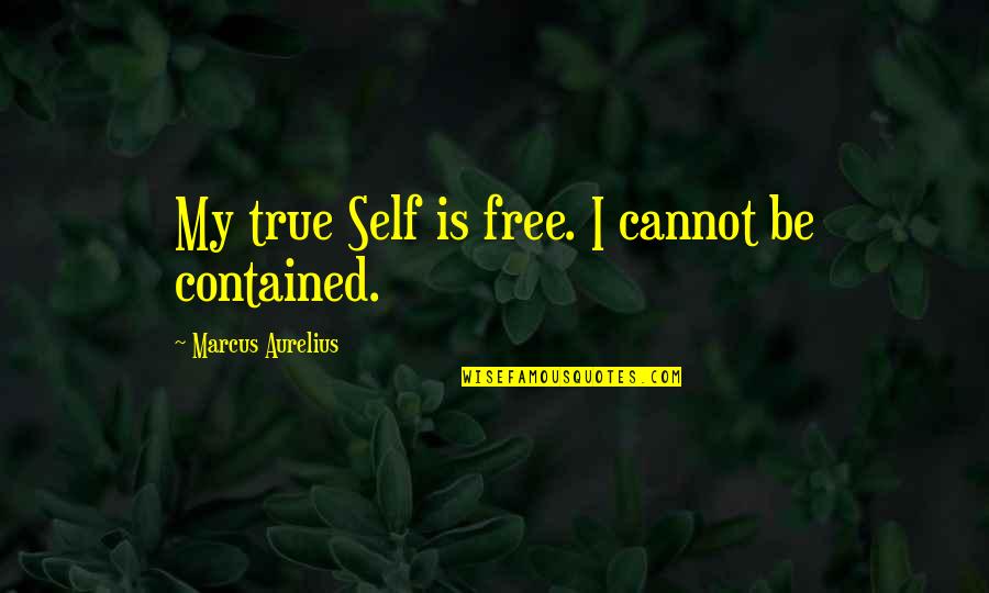 Ltrimm 2018 Quotes By Marcus Aurelius: My true Self is free. I cannot be Ltrimm 2018 Quotes By Marcus Aurelius: My true Self is free. I cannot be
