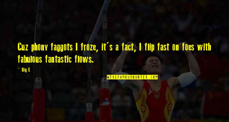 L'trimm Quotes By Big L: Cuz phony faggots I froze, it's a fact,
