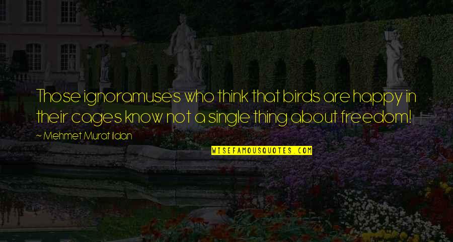 Ltte Quotes By Mehmet Murat Ildan: Those ignoramuses who think that birds are happy