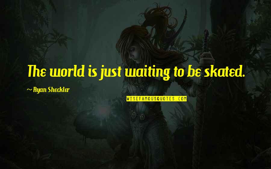 Lu Bu Quotes By Ryan Sheckler: The world is just waiting to be skated.