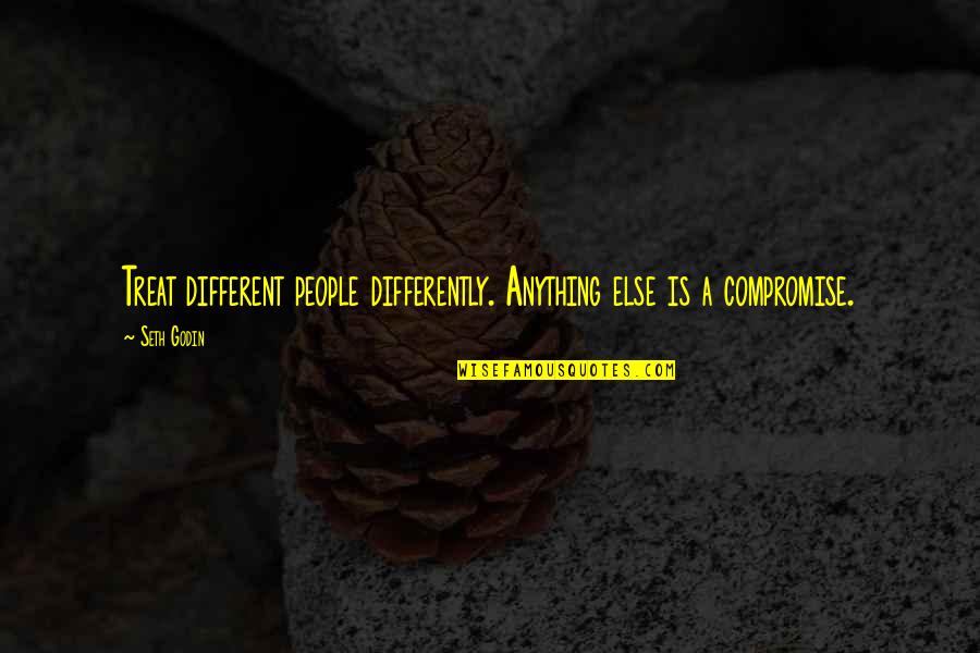 Lubricious Quotes By Seth Godin: Treat different people differently. Anything else is a
