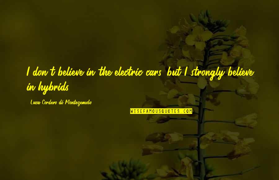 Luca Quotes By Luca Cordero Di Montezemolo: I don't believe in the electric cars, but Luca Quotes By Luca Cordero Di Montezemolo: I don't believe in the electric cars, but