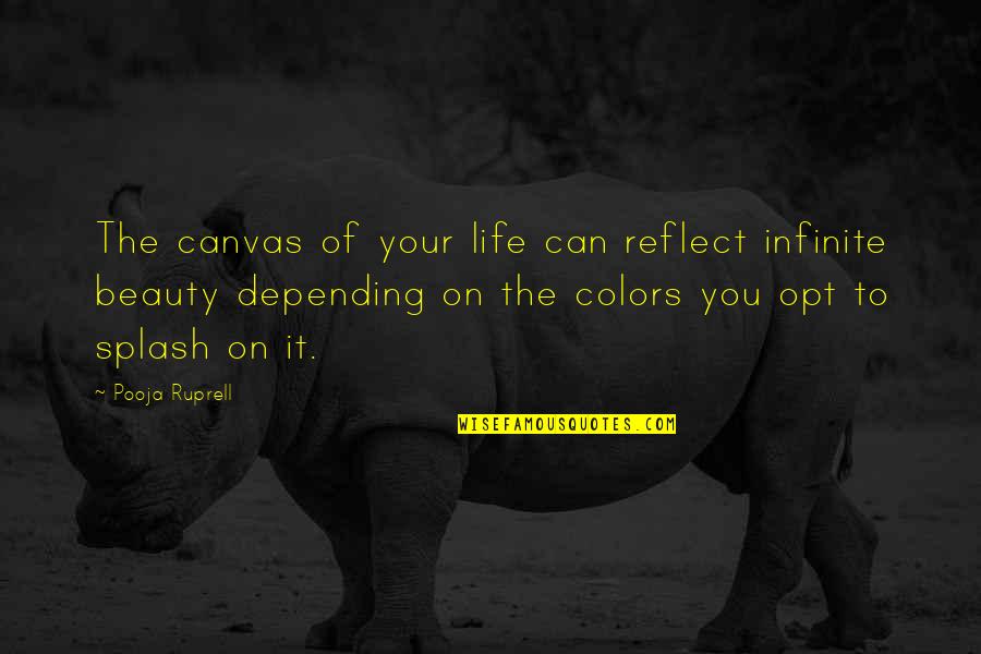 Lucas Moura Quotes By Pooja Ruprell: The canvas of your life can reflect infinite