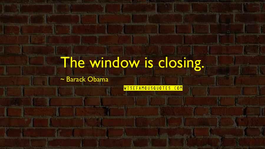 Lucasian Mathematics Quotes By Barack Obama: The window is closing.