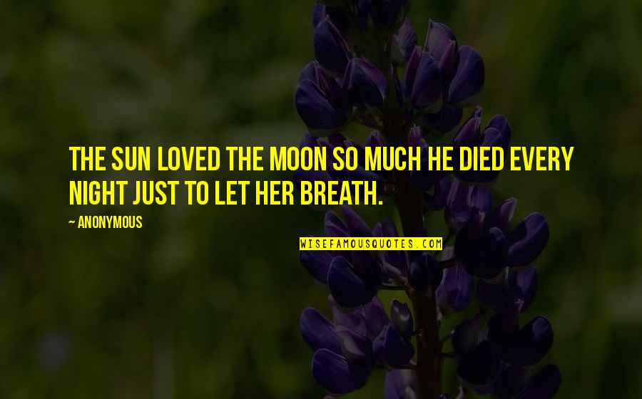 Lucciana Colering Quotes By Anonymous: The Sun loved the Moon so much he