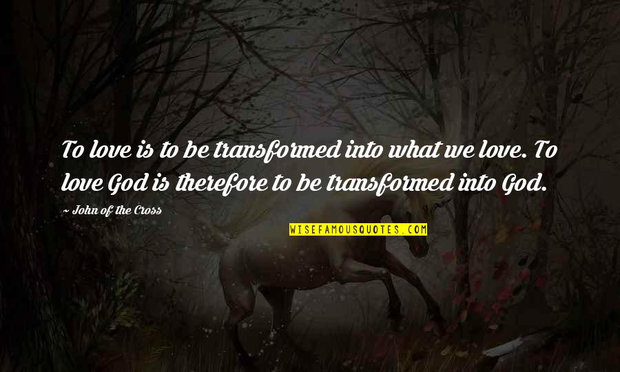 Lucerifus Quotes By John Of The Cross: To love is to be transformed into what Lucerifus Quotes By John Of The Cross: To love is to be transformed into what