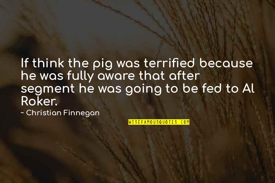 Luchsinger Joanna Quotes By Christian Finnegan: If think the pig was terrified because he Luchsinger Joanna Quotes By Christian Finnegan: If think the pig was terrified because he