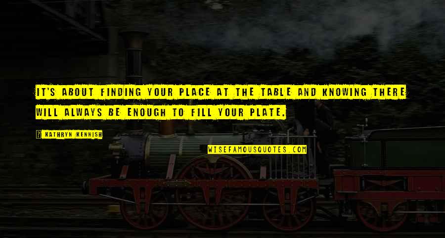 Luci Quotes By Kathryn Kennish: It's about finding your place at the table Luci Quotes By Kathryn Kennish: It's about finding your place at the table