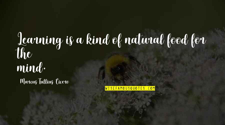 Lucie And Darnay Quotes By Marcus Tullius Cicero: Learning is a kind of natural food for