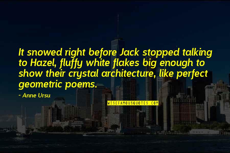 Lucie Manette Important Quotes By Anne Ursu: It snowed right before Jack stopped talking to