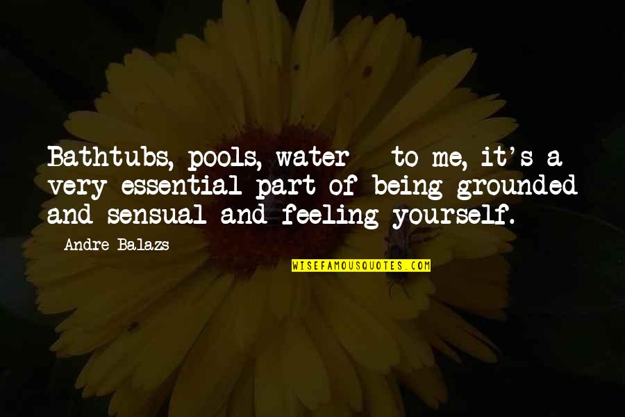 Lucientes Quotes By Andre Balazs: Bathtubs, pools, water - to me, it's a Lucientes Quotes By Andre Balazs: Bathtubs, pools, water - to me, it's a