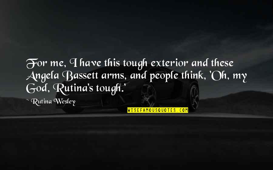 Lucifers Wings Quotes By Rutina Wesley: For me, I have this tough exterior and Lucifers Wings Quotes By Rutina Wesley: For me, I have this tough exterior and