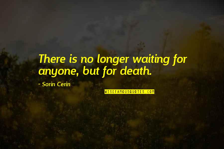 Lucinda Rosenfeld Quotes By Sorin Cerin: There is no longer waiting for anyone, but Lucinda Rosenfeld Quotes By Sorin Cerin: There is no longer waiting for anyone, but