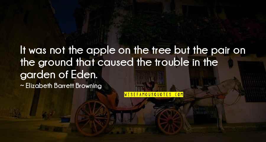 Luck And Lottery Quotes By Elizabeth Barrett Browning: It was not the apple on the tree