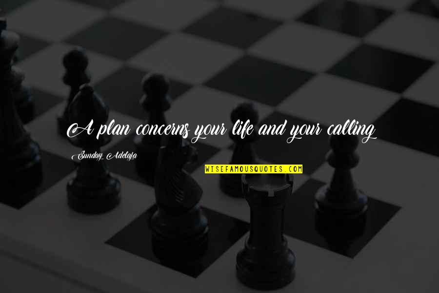 Lucky Luciano Quotes By Sunday Adelaja: A plan concerns your life and your calling Lucky Luciano Quotes By Sunday Adelaja: A plan concerns your life and your calling