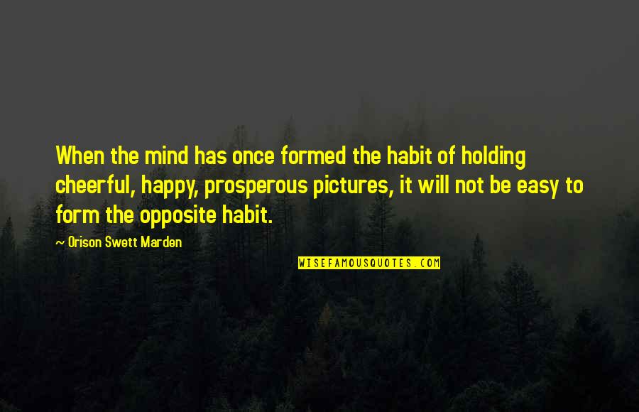 Lucrece Quotes By Orison Swett Marden: When the mind has once formed the habit