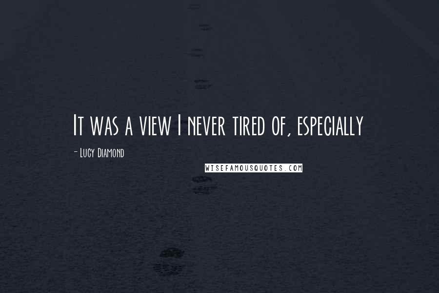 Lucy Diamond quotes: It was a view I never tired of, especially