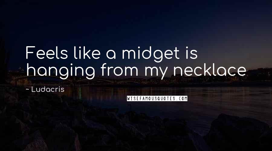 Ludacris quotes: Feels like a midget is hanging from my necklace