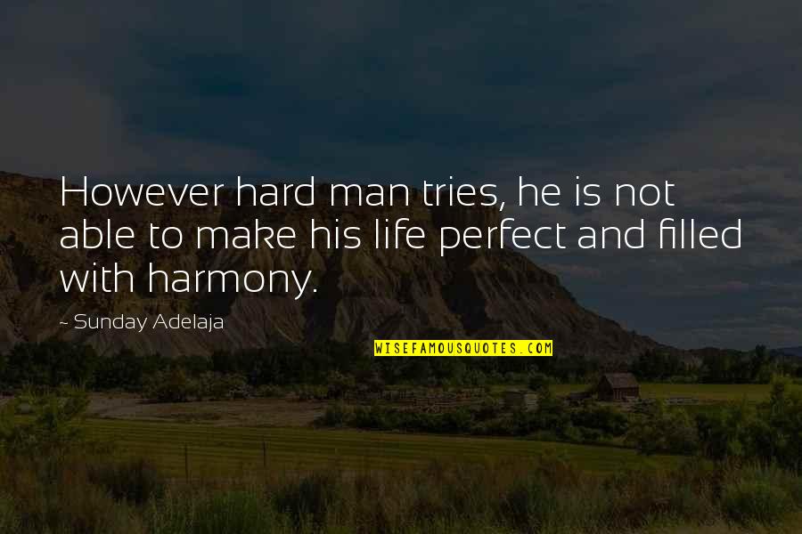 Luddite Quotes By Sunday Adelaja: However hard man tries, he is not able Luddite Quotes By Sunday Adelaja: However hard man tries, he is not able