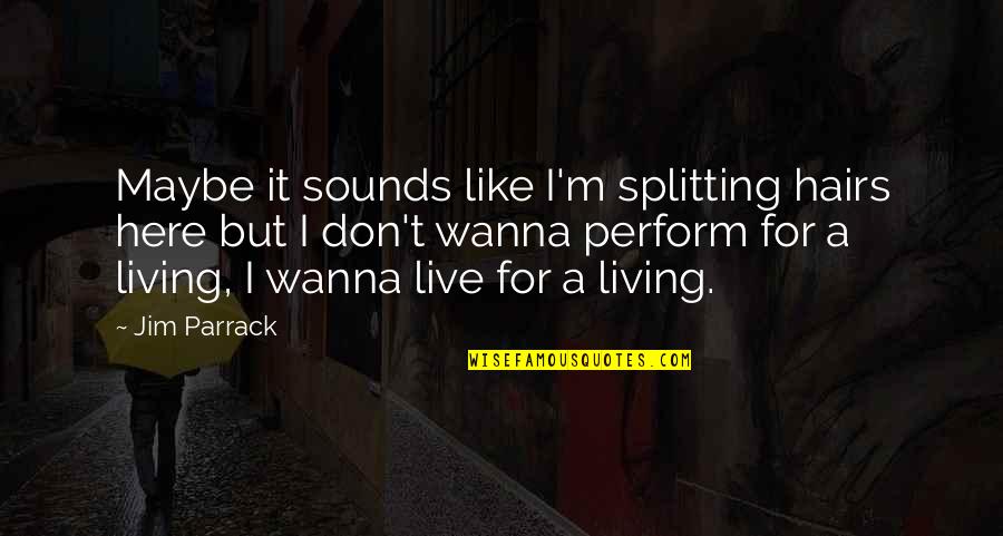 Ludens Bring Quotes By Jim Parrack: Maybe it sounds like I'm splitting hairs here Ludens Bring Quotes By Jim Parrack: Maybe it sounds like I'm splitting hairs here