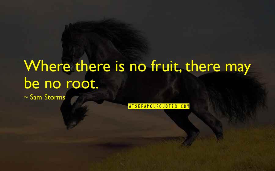 Ludovicus I Coin Quotes By Sam Storms: Where there is no fruit, there may be