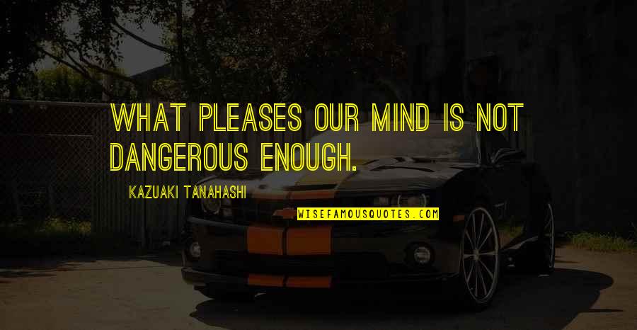 Ludvig Quotes By Kazuaki Tanahashi: What pleases our mind is not dangerous enough.