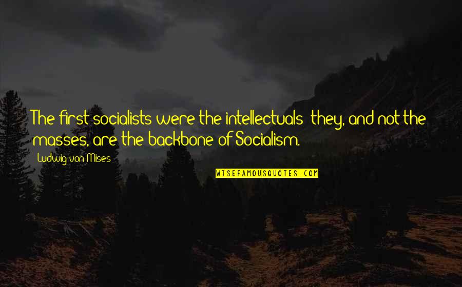 Ludwig Mises Quotes By Ludwig Von Mises: The first socialists were the intellectuals; they, and