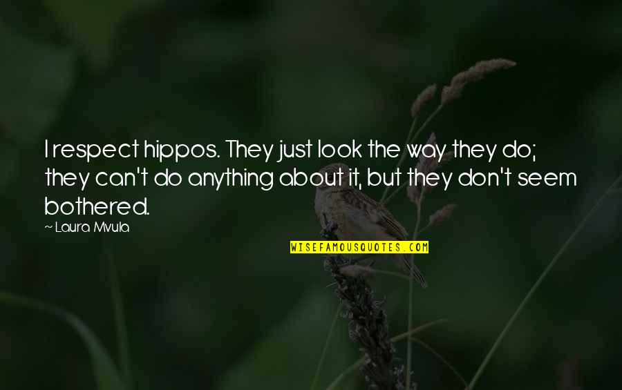 Lueders Limestone Quotes By Laura Mvula: I respect hippos. They just look the way Lueders Limestone Quotes By Laura Mvula: I respect hippos. They just look the way
