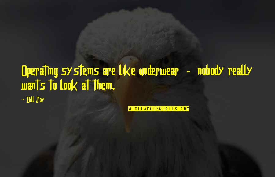 Luffy Sad Quotes By Bill Joy: Operating systems are like underwear - nobody really