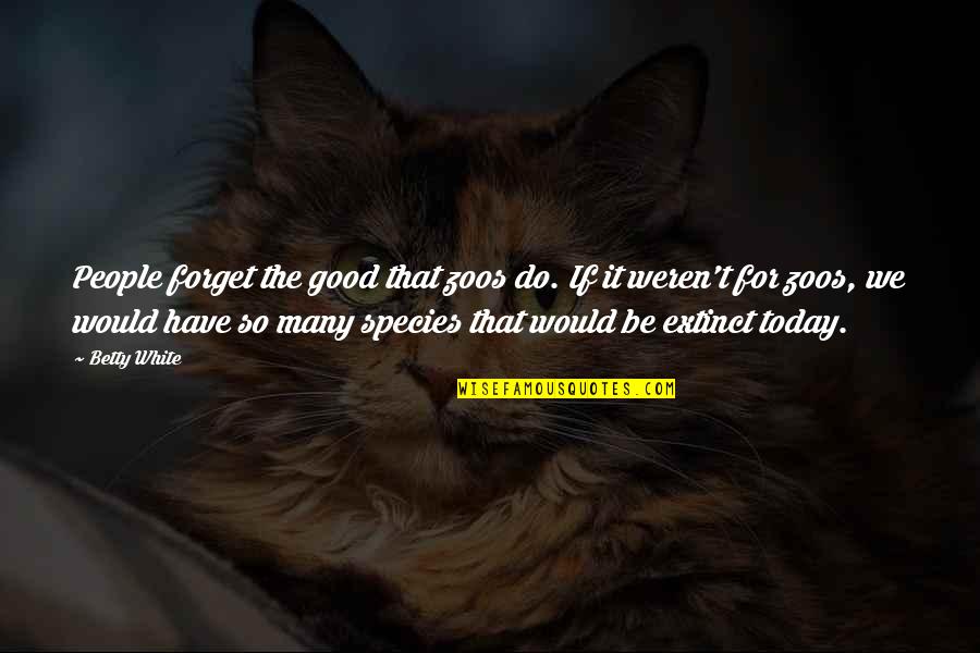 Luftman 2003 Quotes By Betty White: People forget the good that zoos do. If
