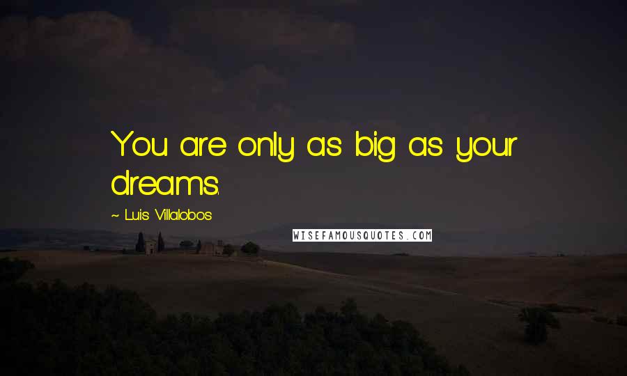 Luis Villalobos quotes: You are only as big as your dreams.