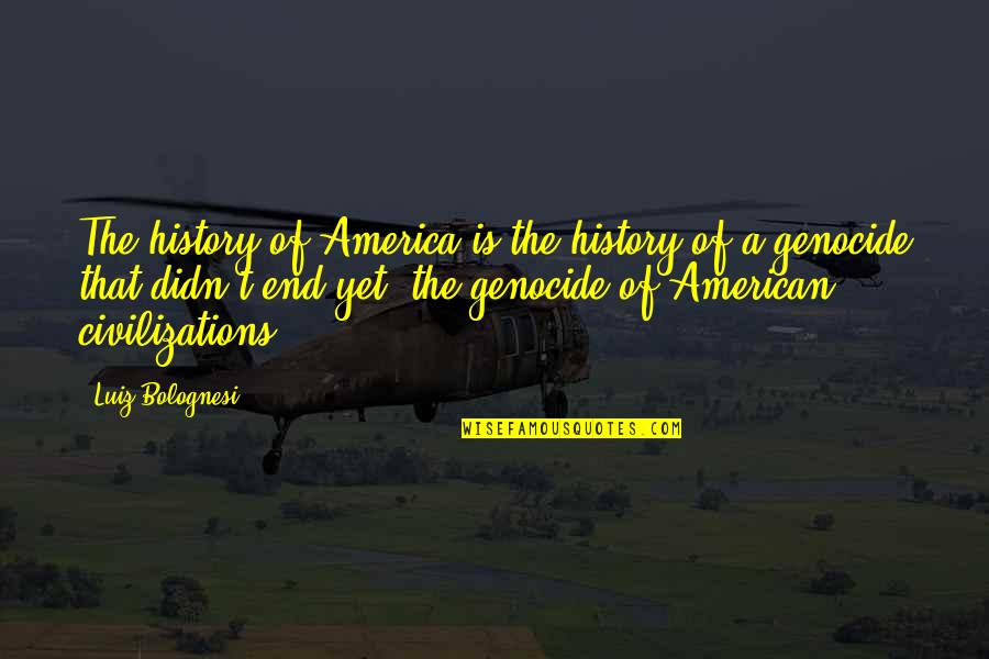 Luiz Quotes By Luiz Bolognesi: The history of America is the history of