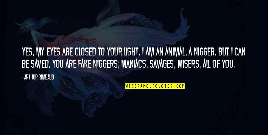 Lukasik Quotes By Arthur Rimbaud: Yes, my eyes are closed to your light.