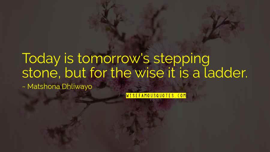 Luke Wilson Old School Quotes By Matshona Dhliwayo: Today is tomorrow's stepping stone, but for the