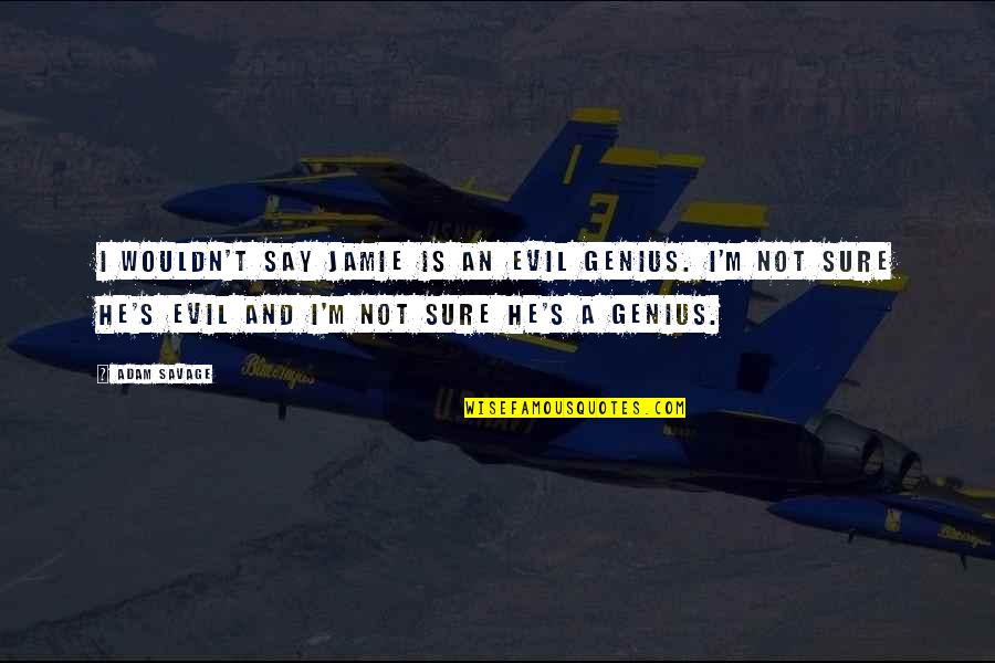 Lullysurlatoile Quotes By Adam Savage: I wouldn't say jamie is an evil genius. Lullysurlatoile Quotes By Adam Savage: I wouldn't say jamie is an evil genius.