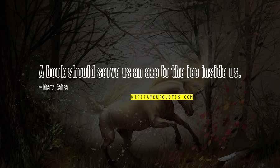L'ultimo Bacio Quotes By Franz Kafka: A book should serve as an axe to L'ultimo Bacio Quotes By Franz Kafka: A book should serve as an axe to