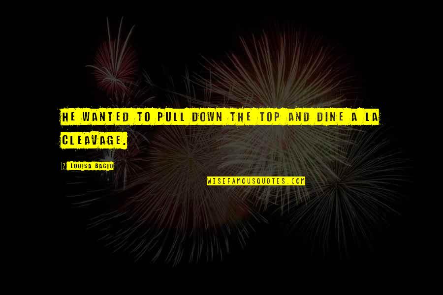 L'ultimo Bacio Quotes By Louisa Bacio: He wanted to pull down the top and L'ultimo Bacio Quotes By Louisa Bacio: He wanted to pull down the top and