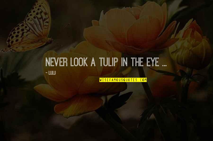 Lulu Quotes By Lulu: Never look a tulip in the eye ...
