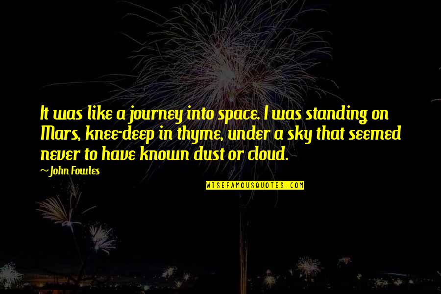 Lulubog Lilitaw Quotes By John Fowles: It was like a journey into space. I