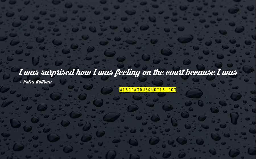 Lululemon Water Bottle Quotes By Petra Kvitova: I was surprised how I was feeling on