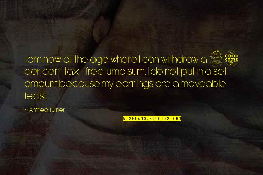 Lump Sum Quotes By Anthea Turner: I am now at the age where I Lump Sum Quotes By Anthea Turner: I am now at the age where I