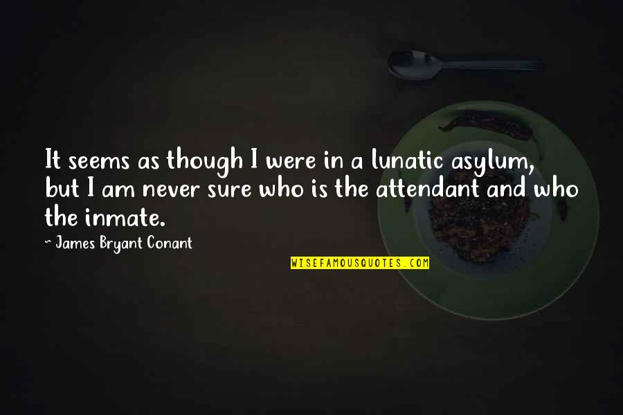 Lunatic Asylums Quotes By James Bryant Conant: It seems as though I were in a
