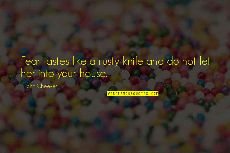 Lundergan Campground Quotes By John Cheever: Fear tastes like a rusty knife and do