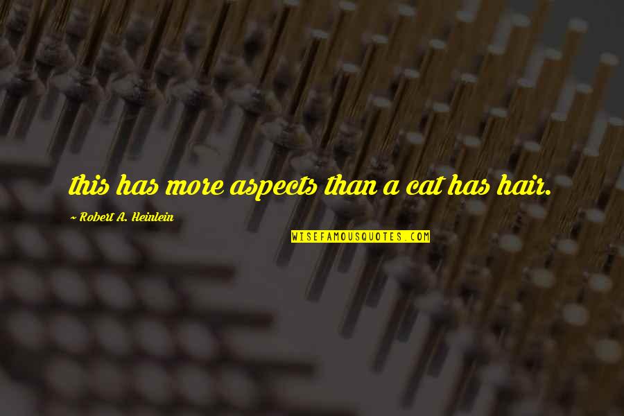 Lunile Primaverii Quotes By Robert A. Heinlein: this has more aspects than a cat has Lunile Primaverii Quotes By Robert A. Heinlein: this has more aspects than a cat has