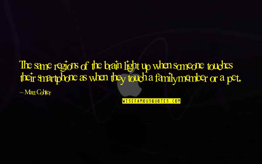 Lupara Band Quotes By Matt Cohler: The same regions of the brain light up Lupara Band Quotes By Matt Cohler: The same regions of the brain light up
