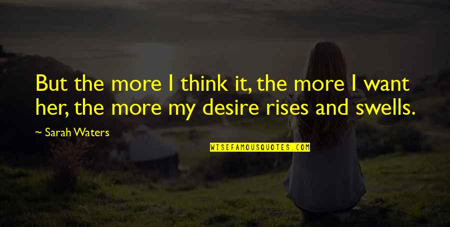 Lust Desire Quotes By Sarah Waters: But the more I think it, the more