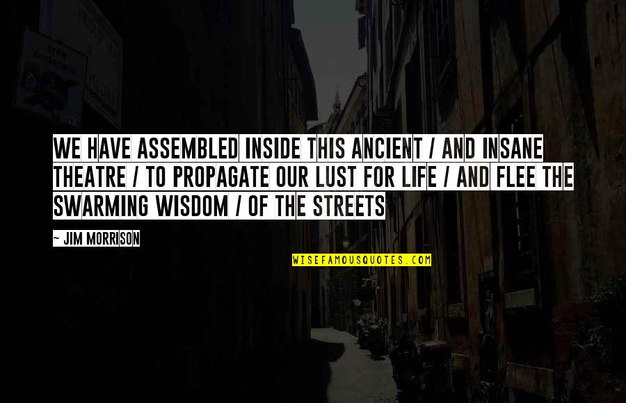 Lust Of Life Quotes By Jim Morrison: We have assembled inside this ancient / and