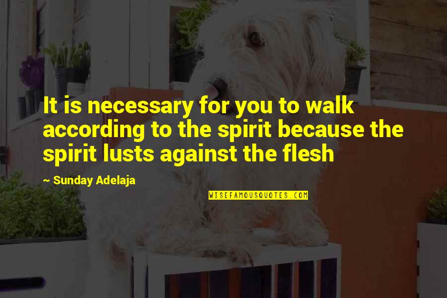 Lusts Quotes By Sunday Adelaja: It is necessary for you to walk according