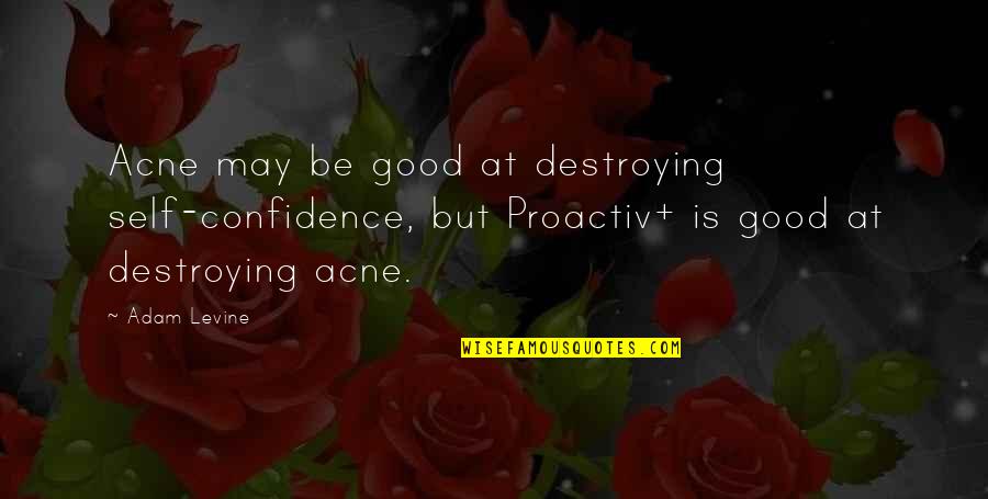 Luther Martin Constitutional Convention Quotes By Adam Levine: Acne may be good at destroying self-confidence, but